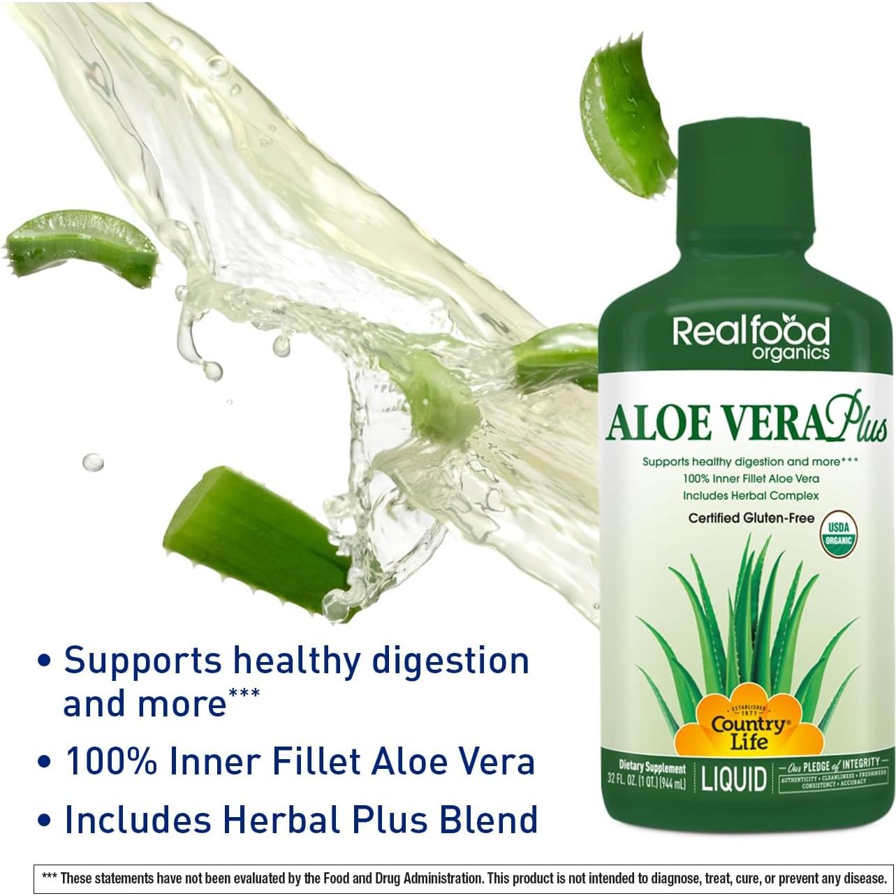 Líquido de Aloe Vera Plus Country Life 946 ml - Salud Digestiva