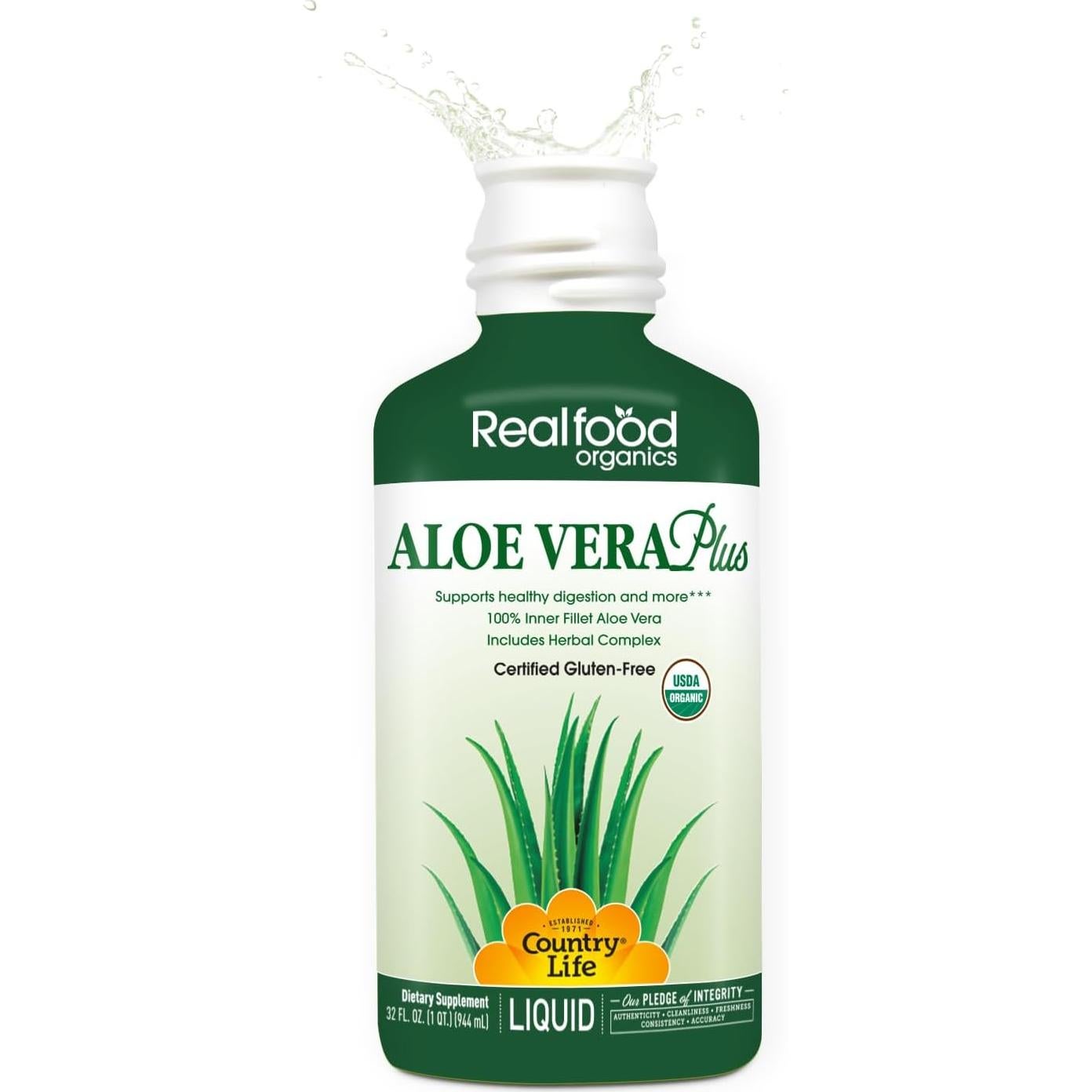 Líquido de Aloe Vera Plus Country Life 946 ml - Salud Digestiva
