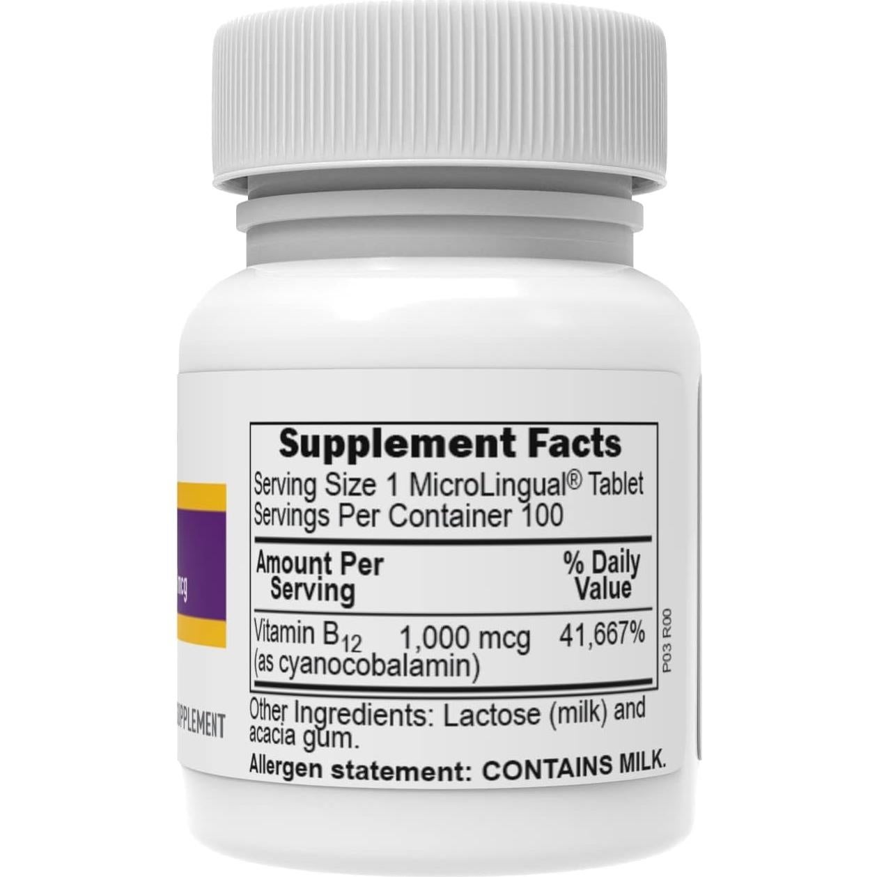 Vitamina B-12 Cianocobalamina Superior Source 1000 mcg 100 Tabletas