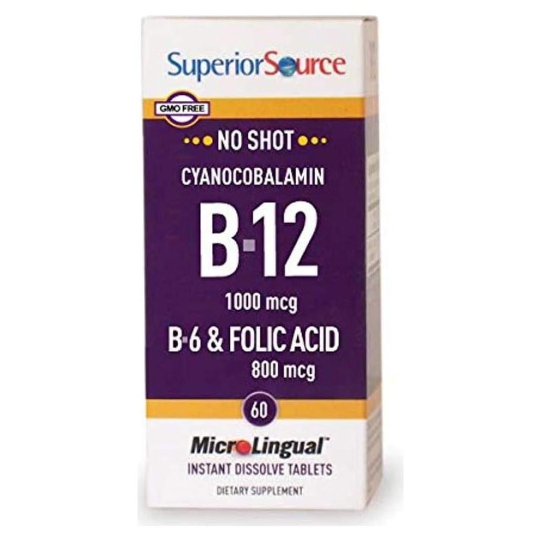 Vitamina B12 Sublingual Superior Source 1000 mcg - Energía y Salud
