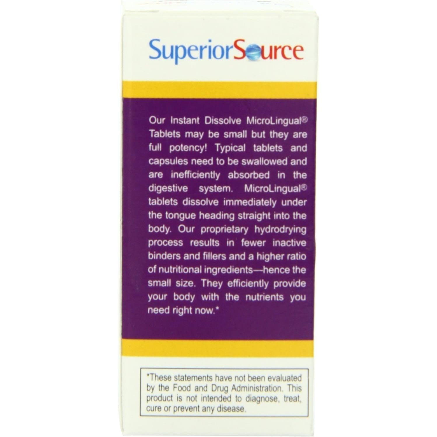 Vitamina B12 Sublingual Superior Source 1000 mcg - Energía y Salud