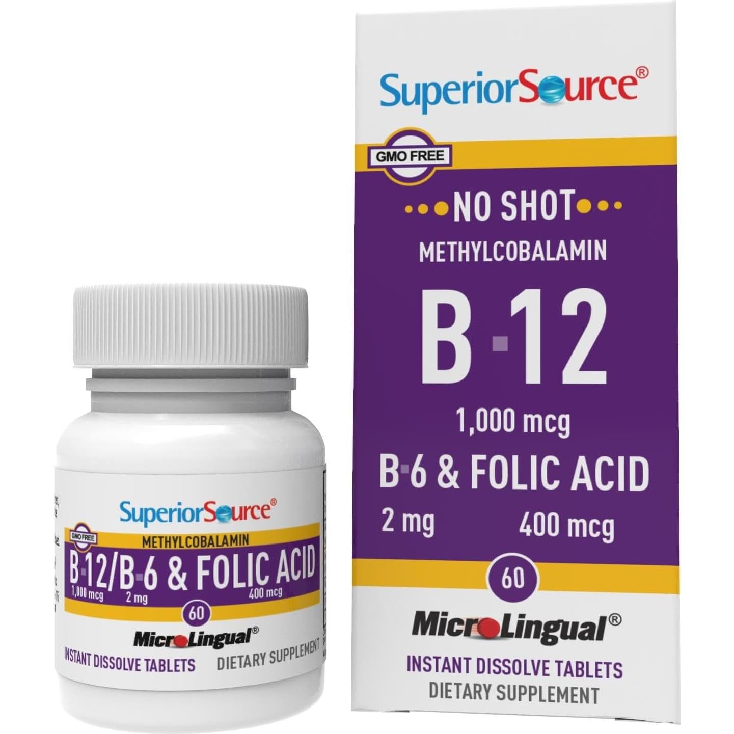 Vitamina B12 Sublingual Superior Source 1000 mcg - Energía y Salud