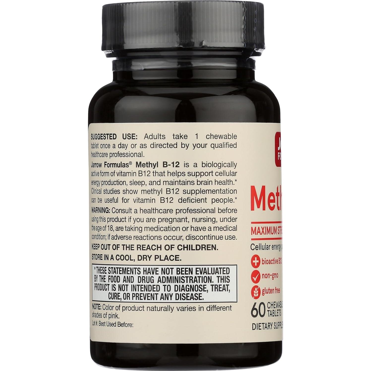 Vitamina Methyl B12 Jarrow Formulas 5000 Mcg 60 Pastillas