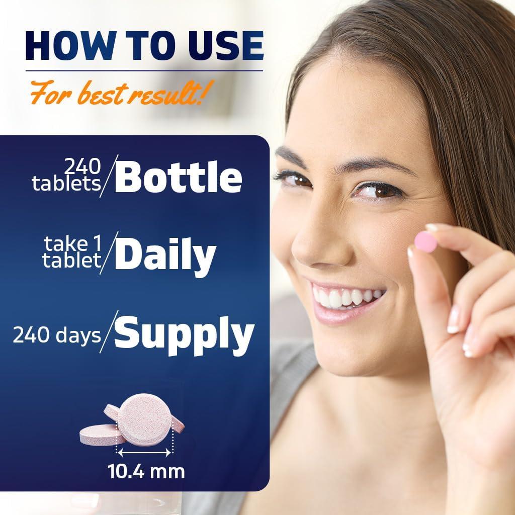 Vitamatic Metil B12 5000 mcg + Ácido Fólico 240 Tabletas