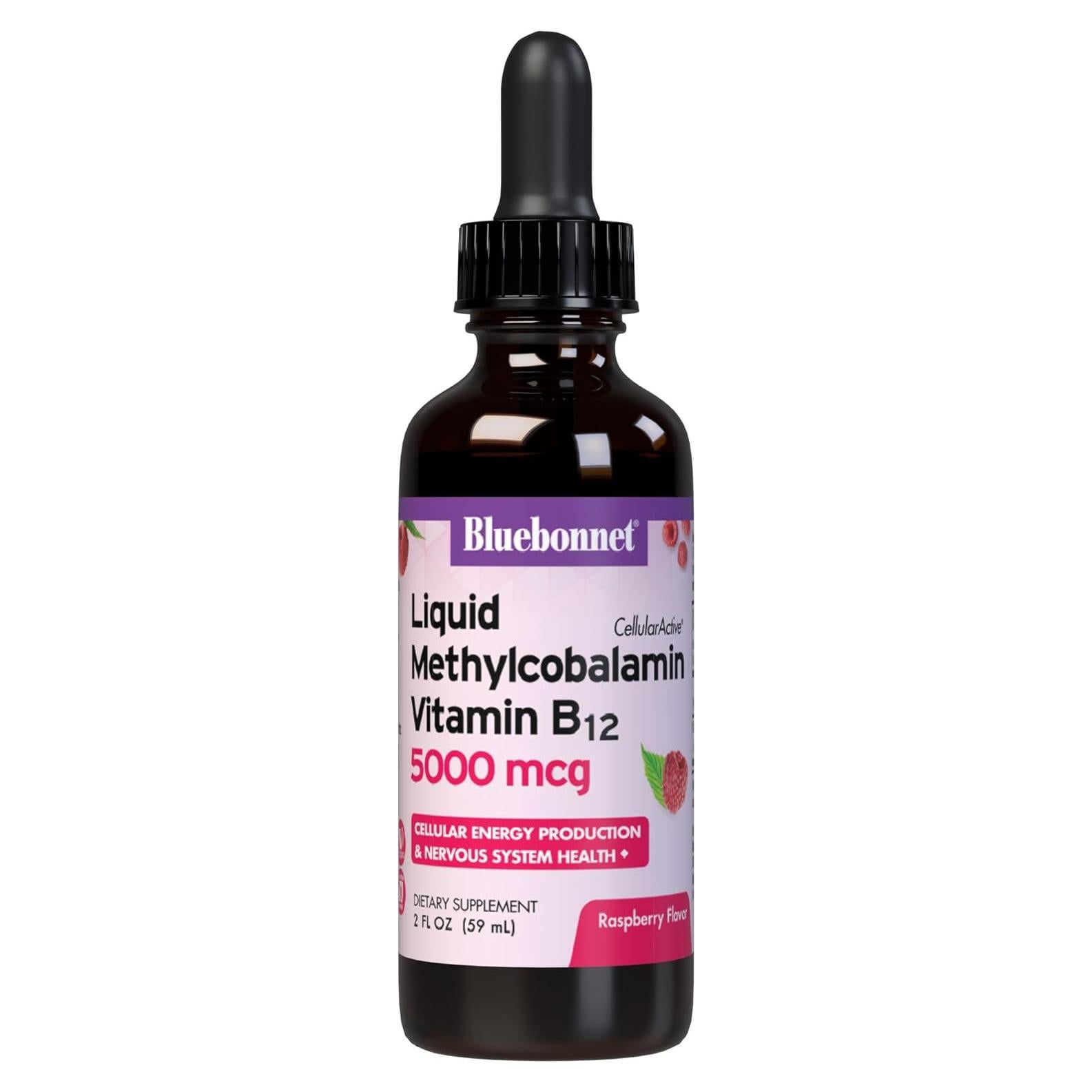 Gotas Líquidas de Vitamina B12 Metilcobalamina 5000 mcg - Bluebonnet