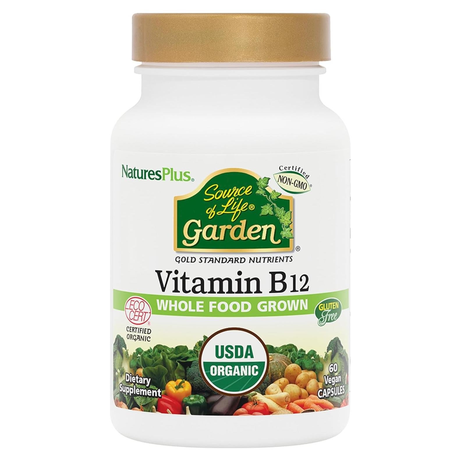 Vitamina B12 Fuente de Vida Jardín NaturesPlus - 60 Cápsulas Veganas