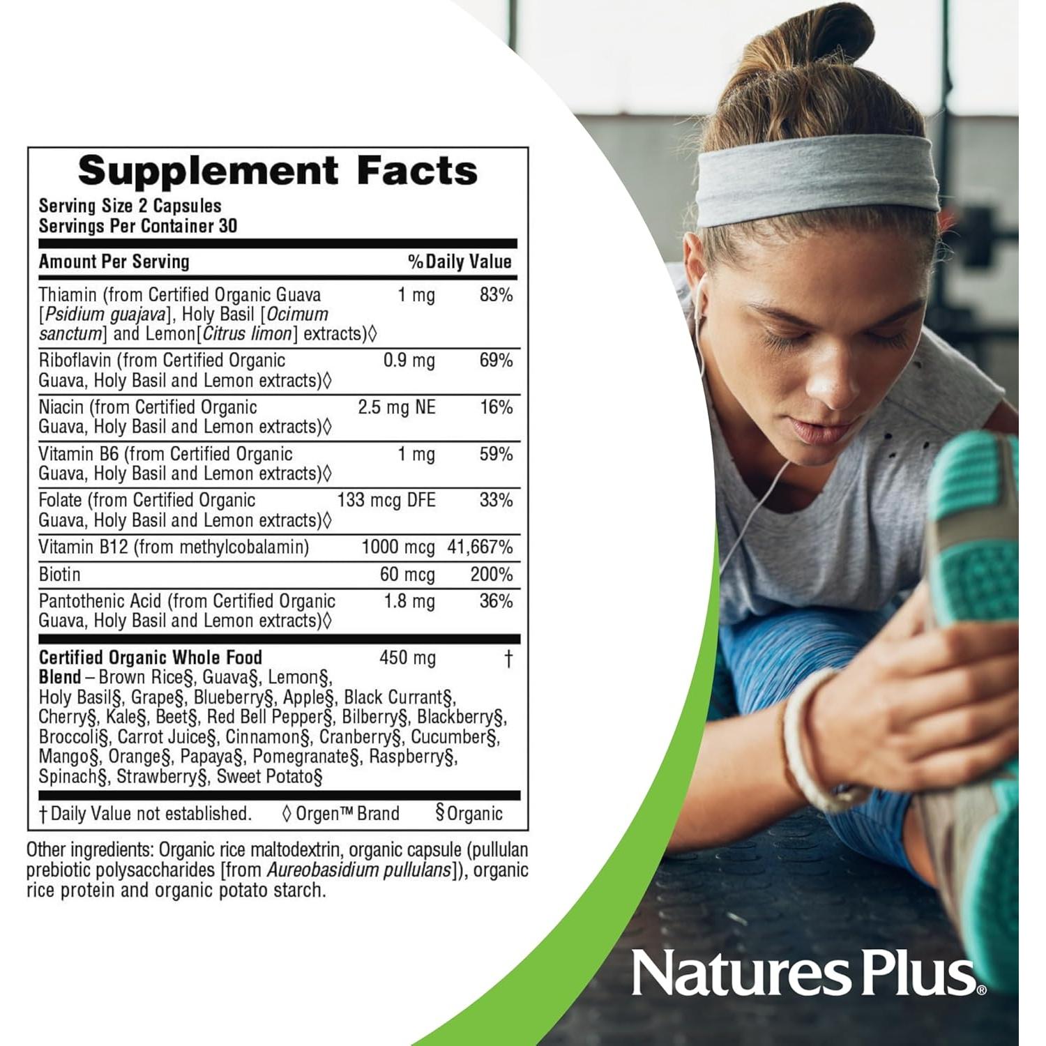 Vitamina B12 Fuente de Vida Jardín NaturesPlus - 60 Cápsulas Veganas