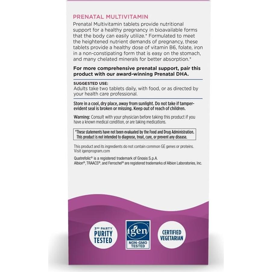 Vitaminas Prenatales Multivitamínicas Nordic Naturals 60 Tabletas