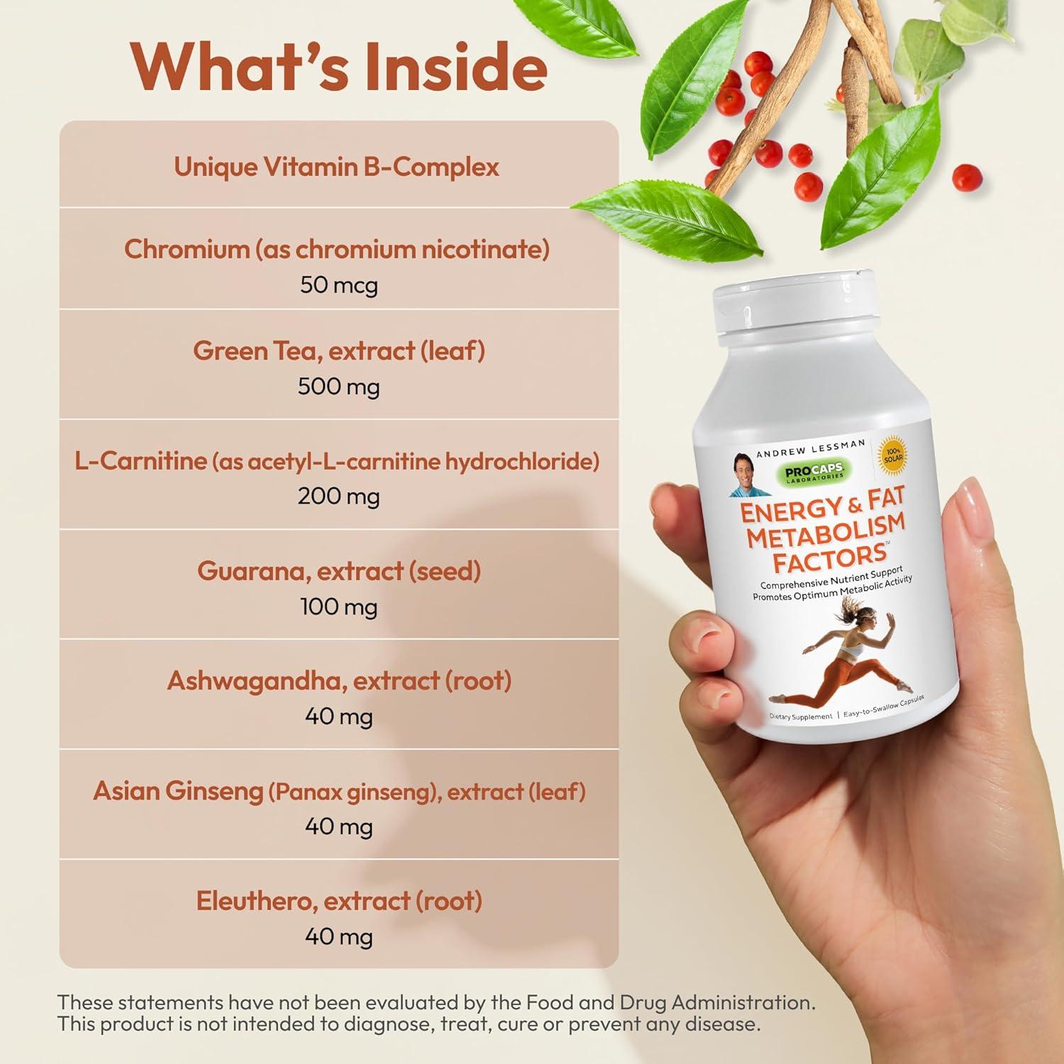 Suplemento Energía y Metabolismo Andrew Lessman 60 Cápsulas