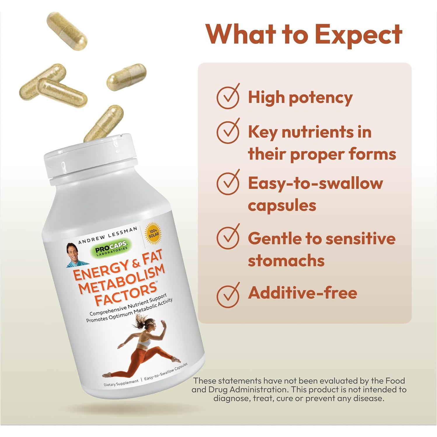 Suplemento Energía y Metabolismo Andrew Lessman 60 Cápsulas