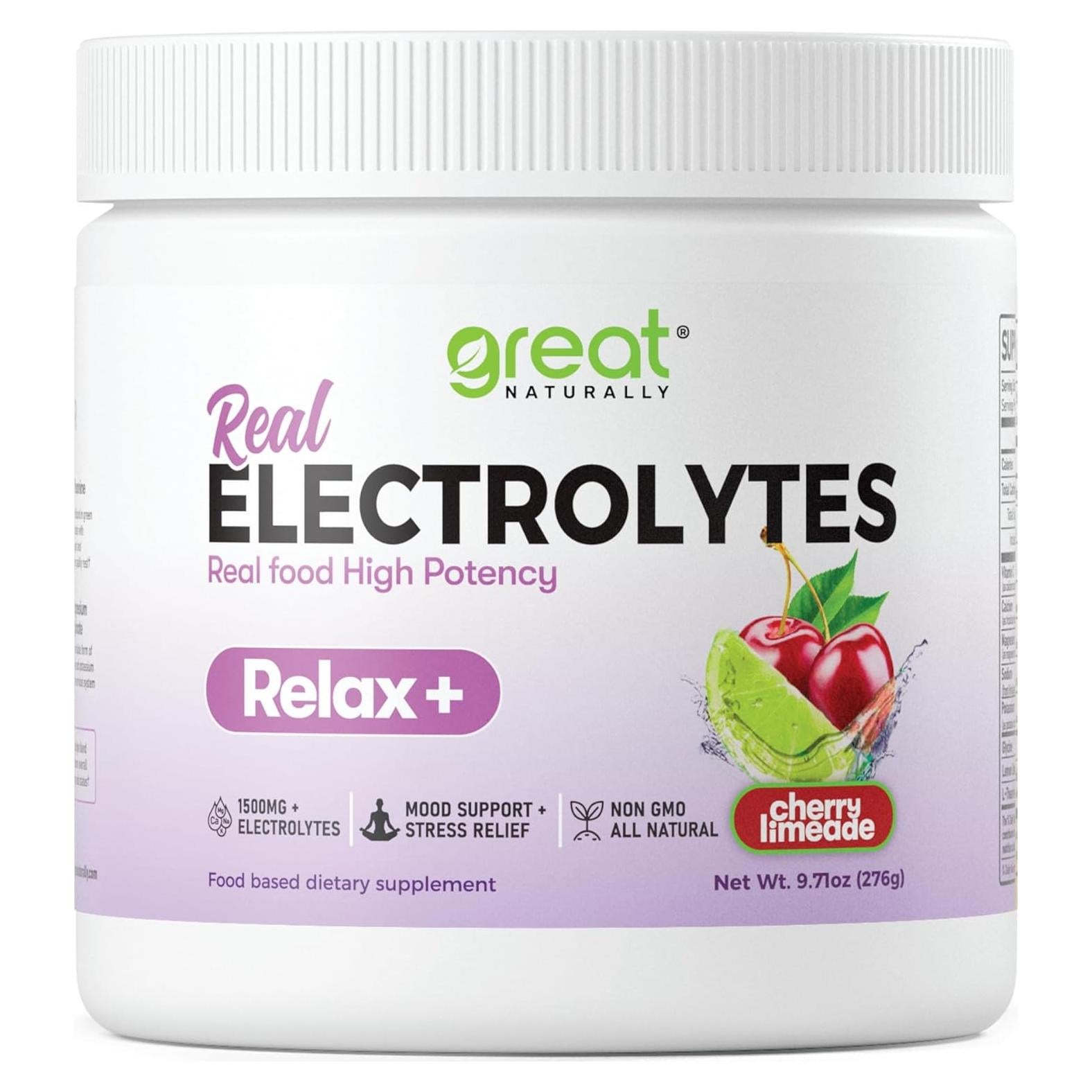 Relax+ Suplemento Electrolítico Calmante Cereza y Lima 340g