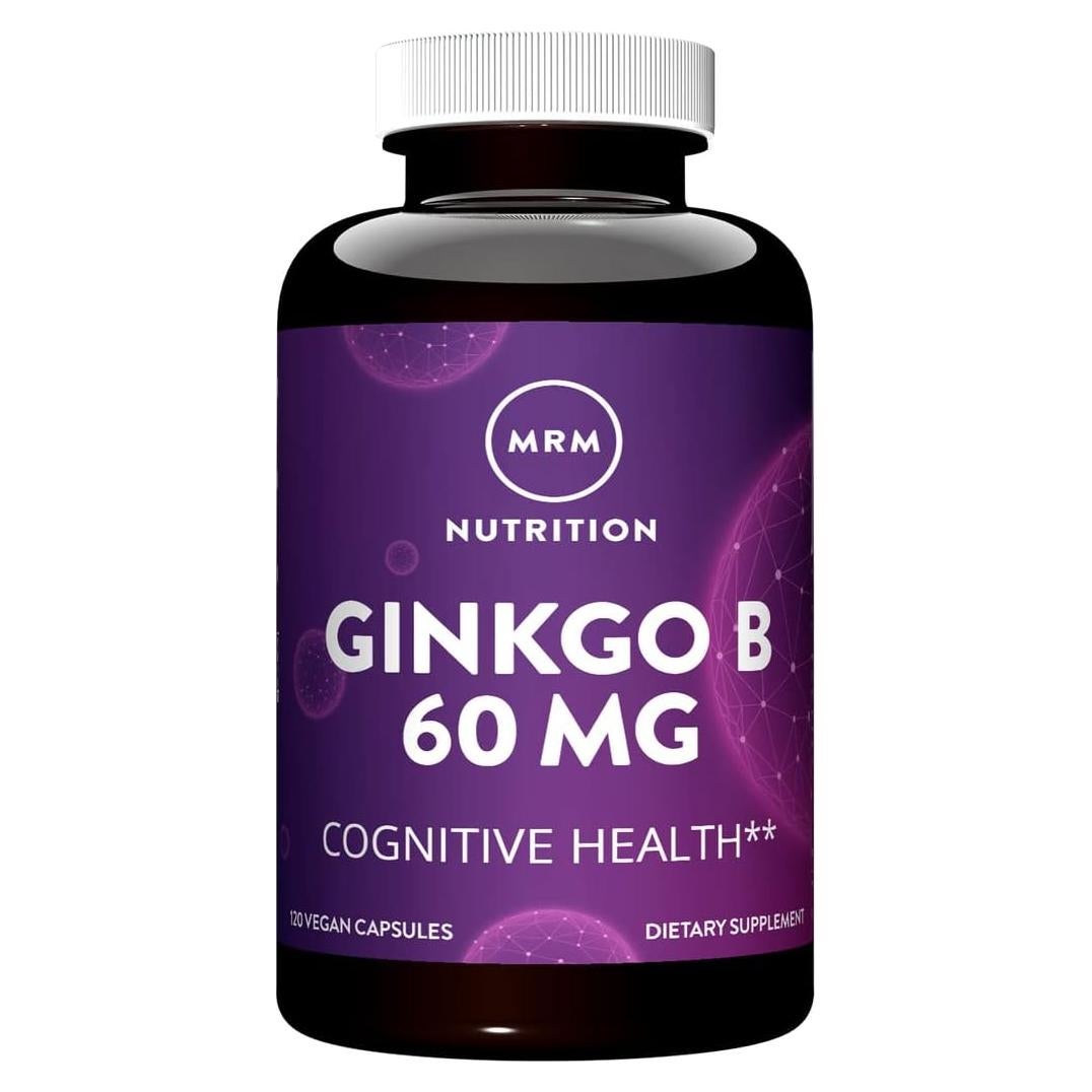Suplemento Ginkgo B 60mg MRM Nutrition | Vegano | 120 Cápsulas