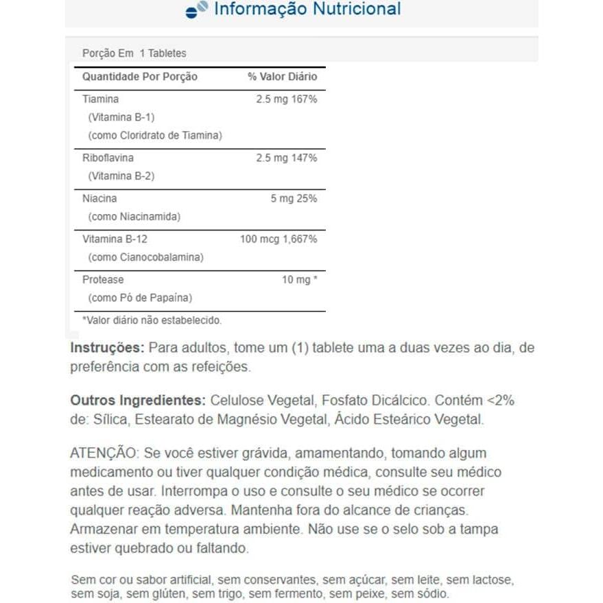 Complejo de Vitaminas B Puritan's Pride 90 Tabletas 45g