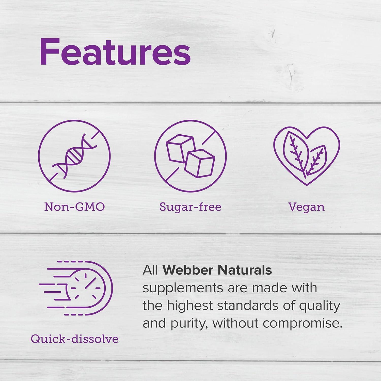 Vitamina B12 5000 mcg Webber Naturals 60 Tabletas Sublinguales