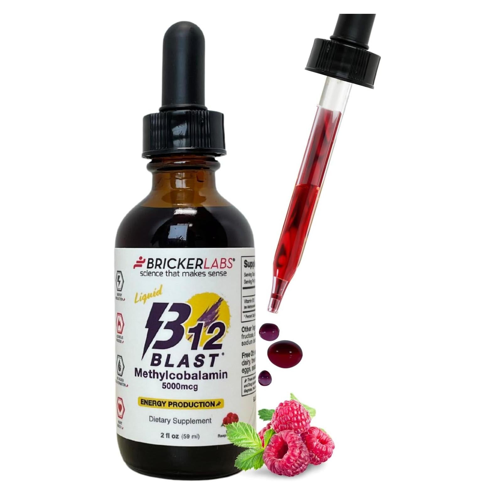 Suplemento Líquido de Vitamina B12 Bricker Labs 5000mcg