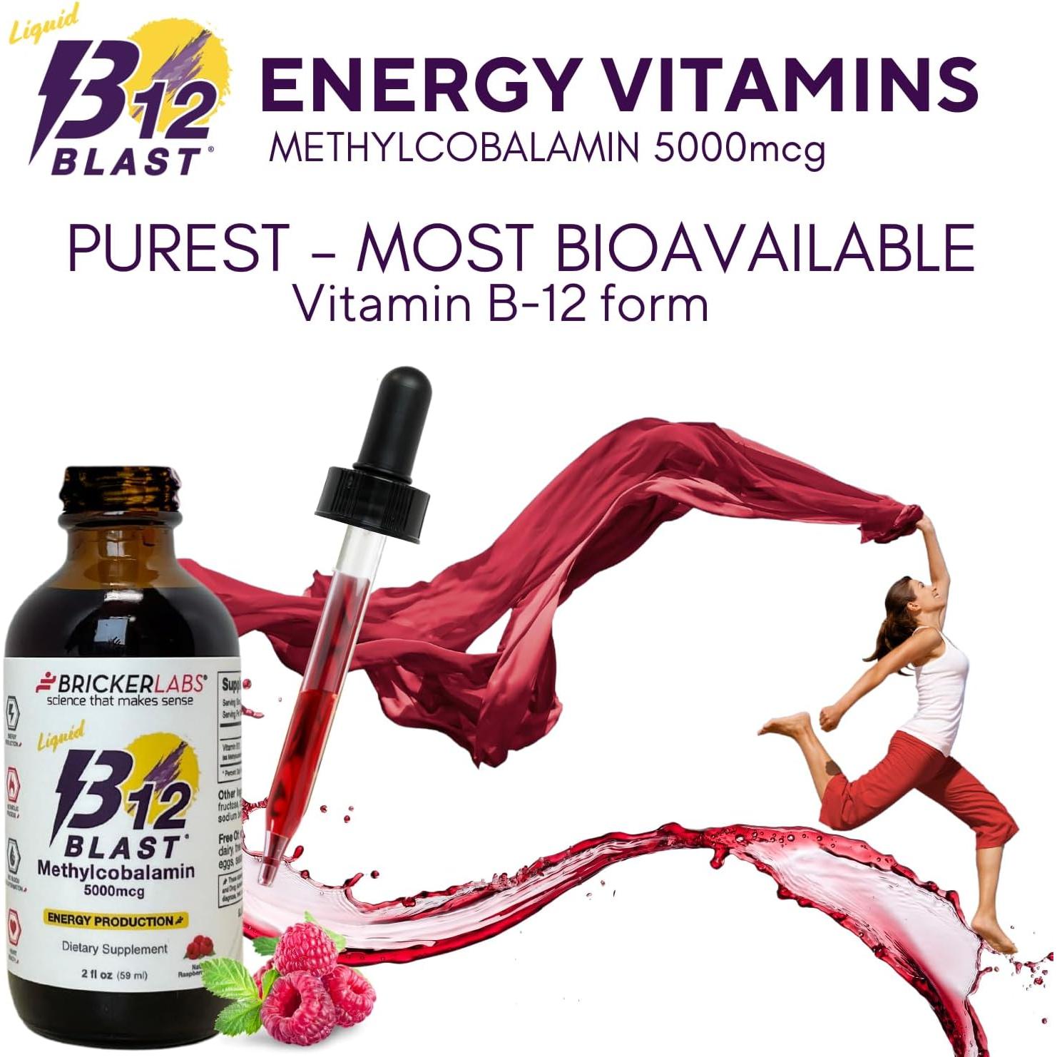 Suplemento Líquido de Vitamina B12 Bricker Labs 5000mcg