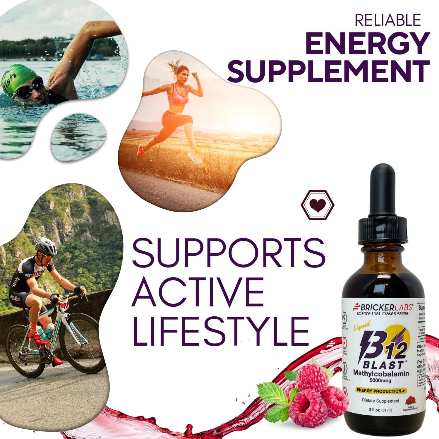 Suplemento Líquido de Vitamina B12 Bricker Labs 5000mcg