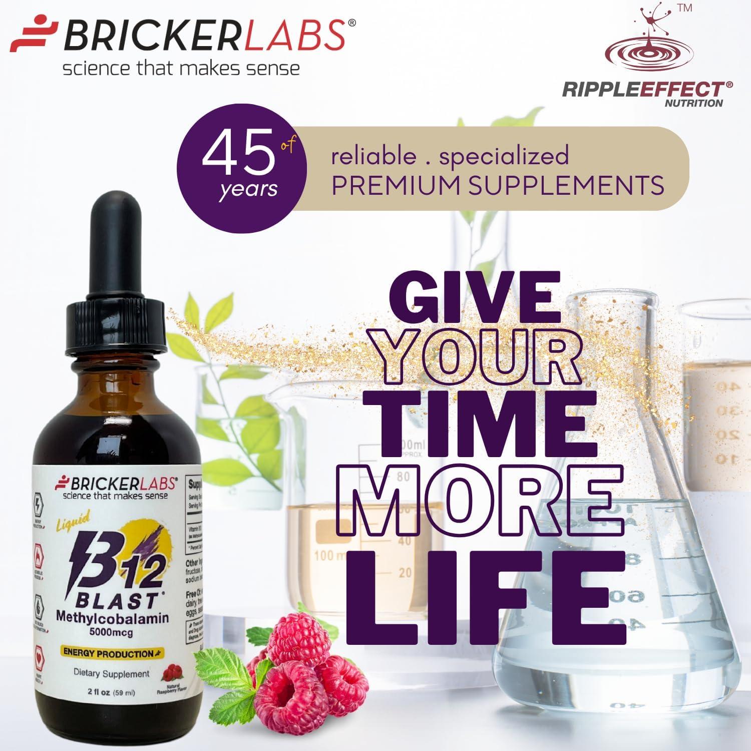 Suplemento Líquido de Vitamina B12 Bricker Labs 5000mcg
