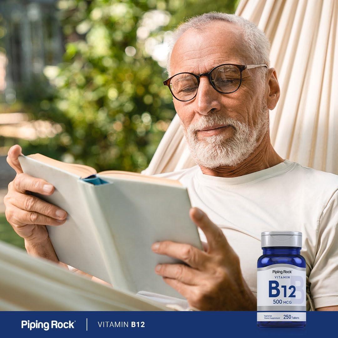 Vitamina B12 Piping Rock 500 mcg 250 Tabletas Vegetarianas