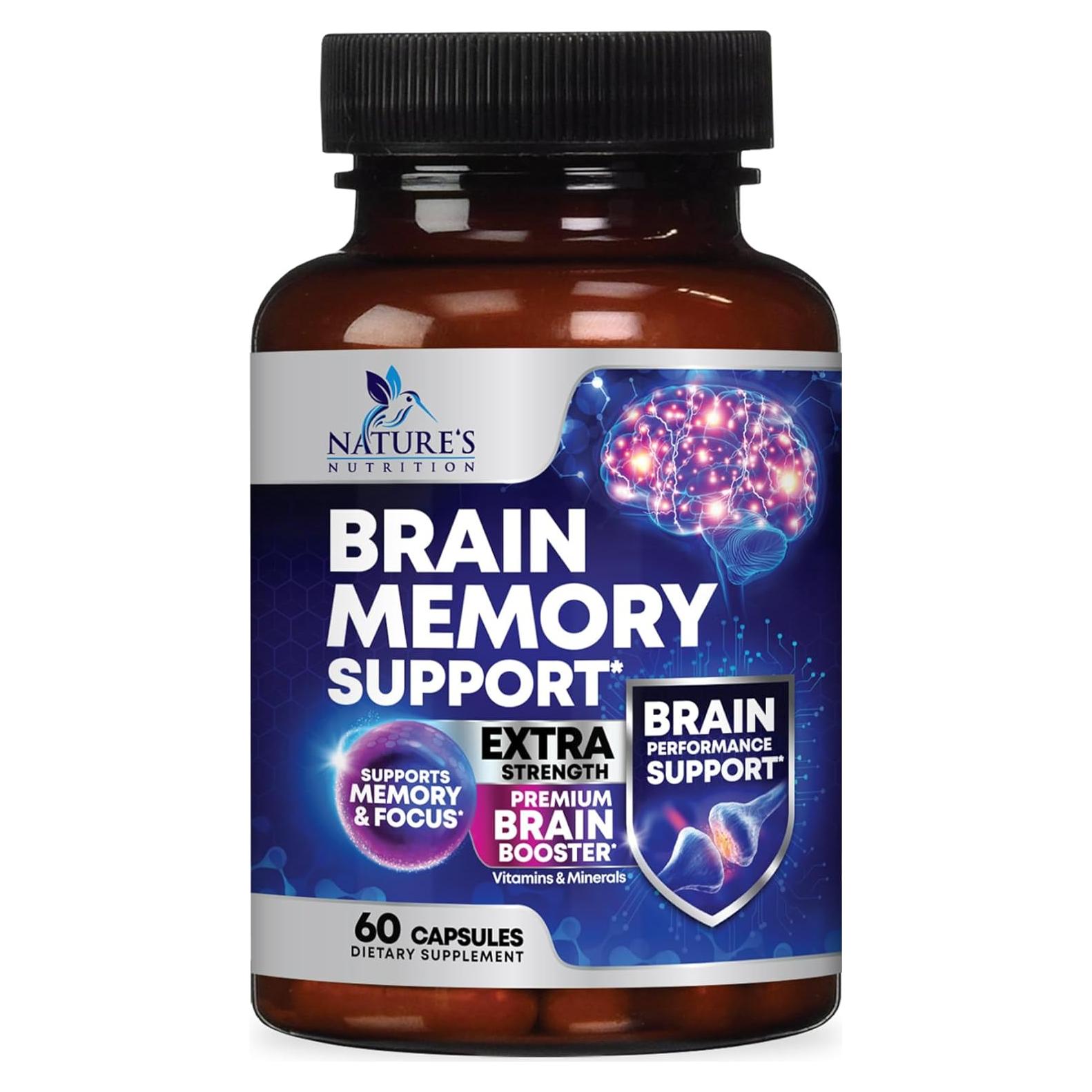 Suplemento Cerebral Nature's Nutrition 60 Cápsulas B6 B12