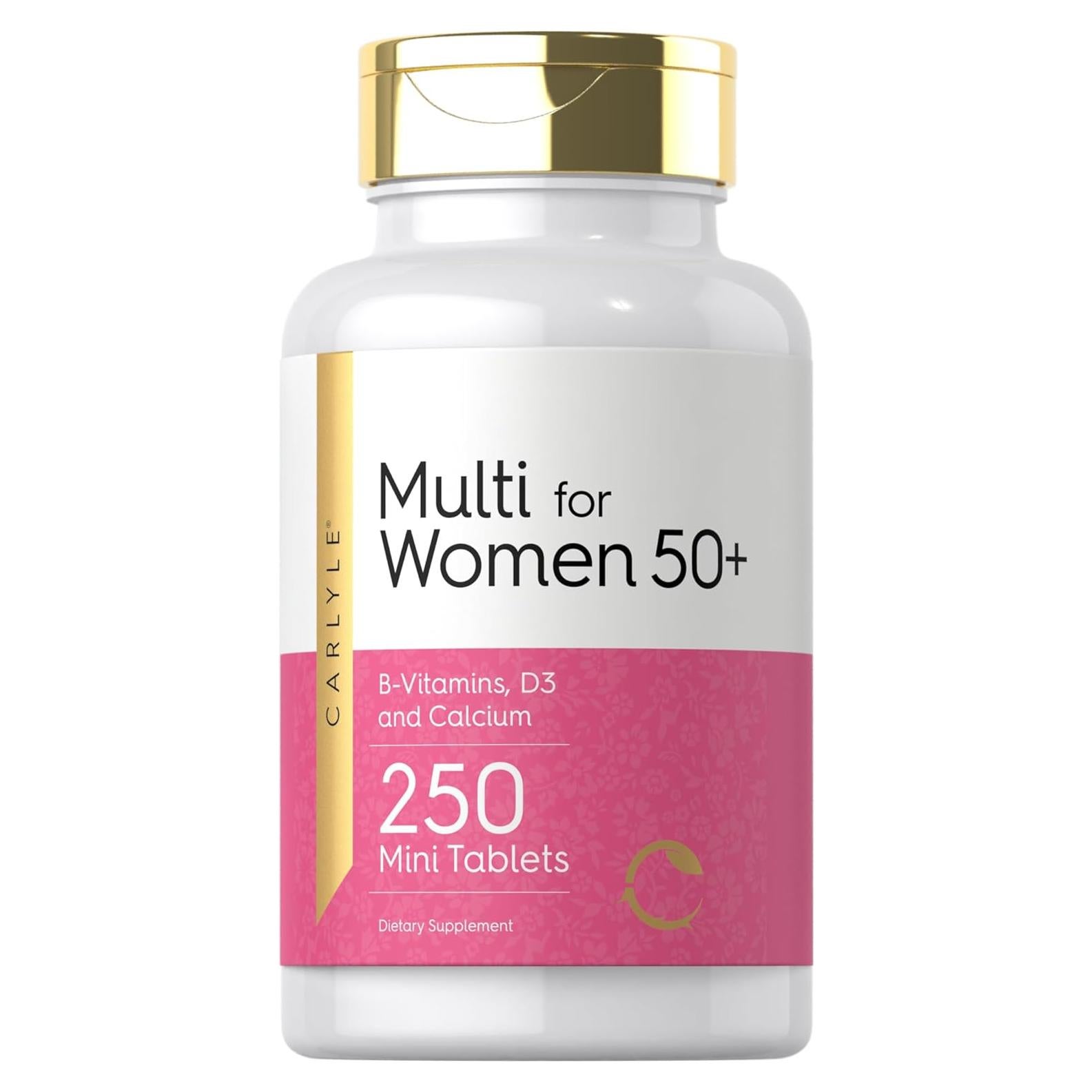Carlyle Multivitamina para Mujeres 50+ | 250 Tabletas | Sin Hierro