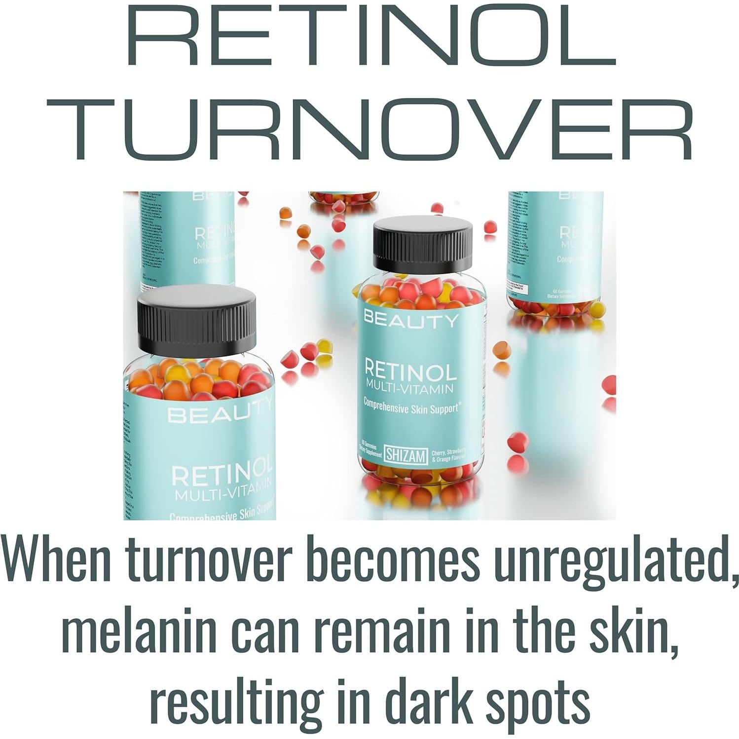 Gomitas de Vitamina A Retinol SHIZAM - Suplemento Antienvejecimiento