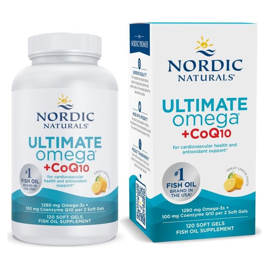Omega Ultimate Nordic Naturals + CoQ10 120 Geles Blandos 1280 mg