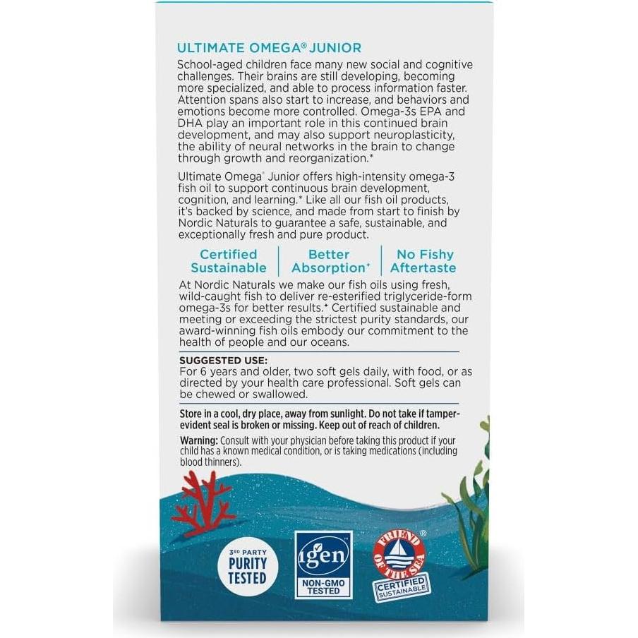 Omega Jr. Ultimo Nordic Naturals 90 Gelatinas Blandas Fresa