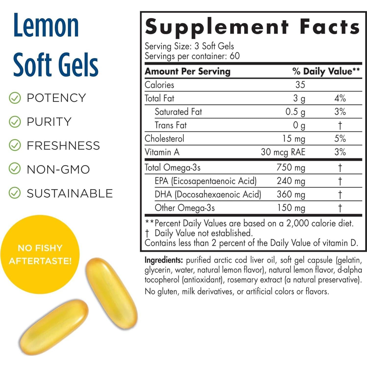 Aceite de Hígado de Bacalao Ártico Nordic Naturals 180 Geles