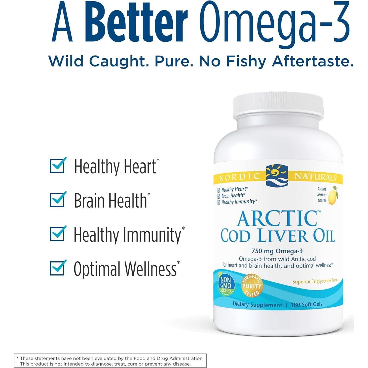 Aceite de Hígado de Bacalao Ártico Nordic Naturals 180 Geles