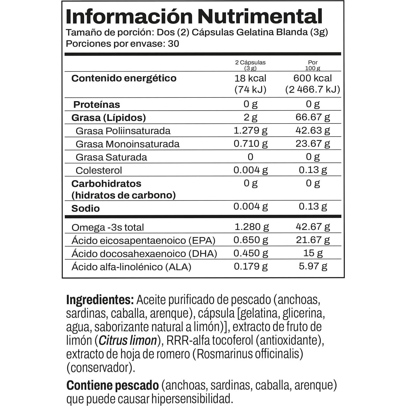 Suplemento Omega 3 Ultimate Nordic Naturals 1280 mg 60 cápsulas