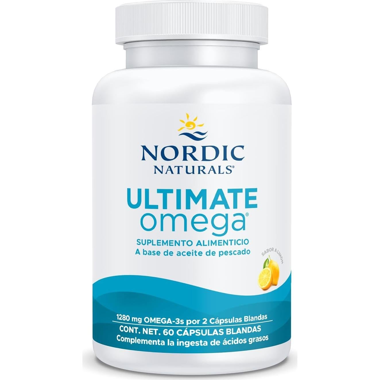 Suplemento Omega 3 Ultimate Nordic Naturals 1280 mg 60 cápsulas