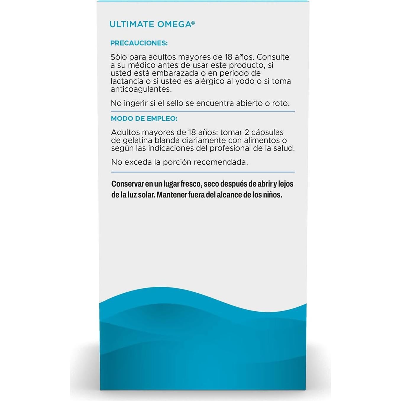 Suplemento Omega 3 Ultimate Nordic Naturals 1280 mg 60 cápsulas