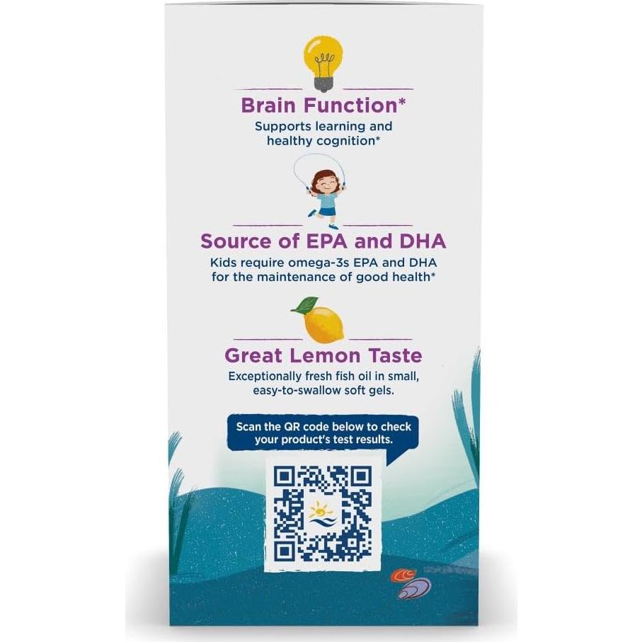 Omega Completo Jr. Nordic Naturals 180 Gelatinas Limón 283 mg Omega-3