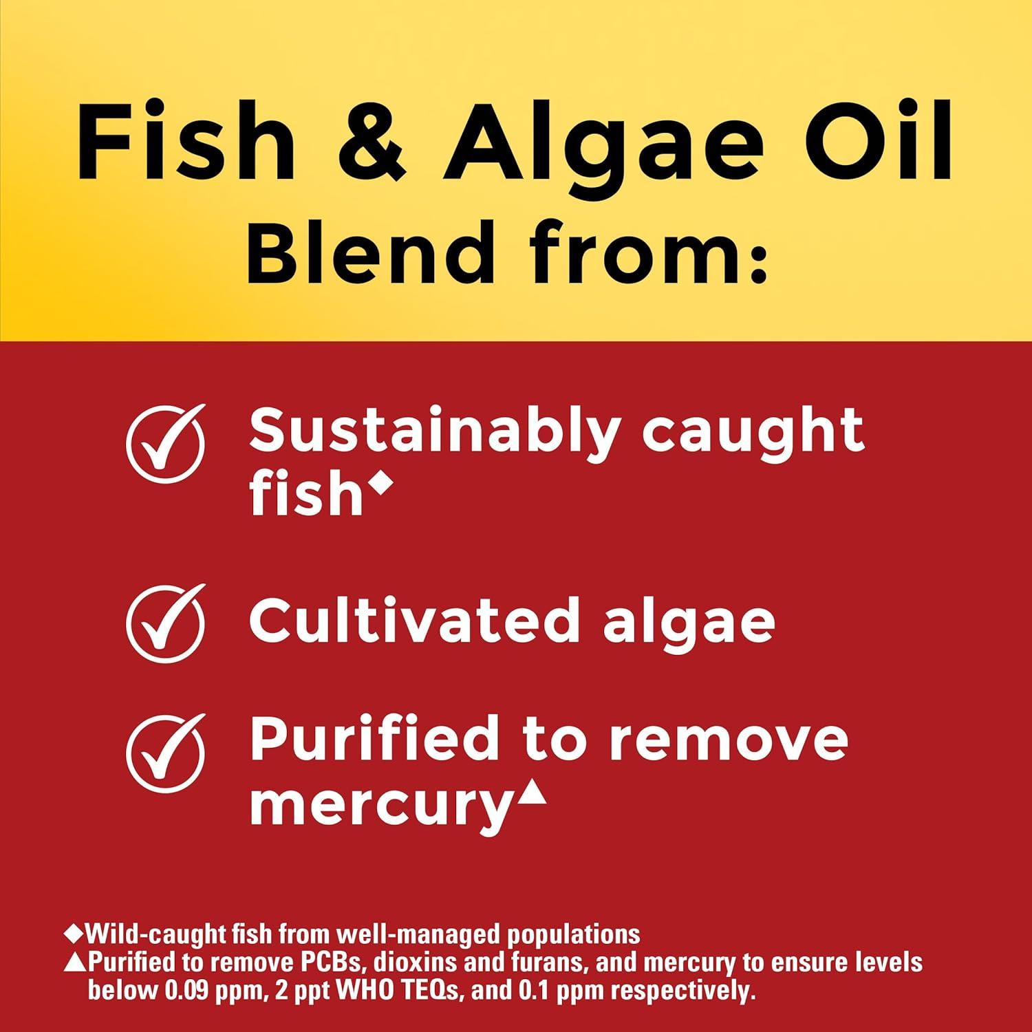 Nature Made Omega 3 Aceite de Pescado y Algas 1200mg 60 Gelatinas