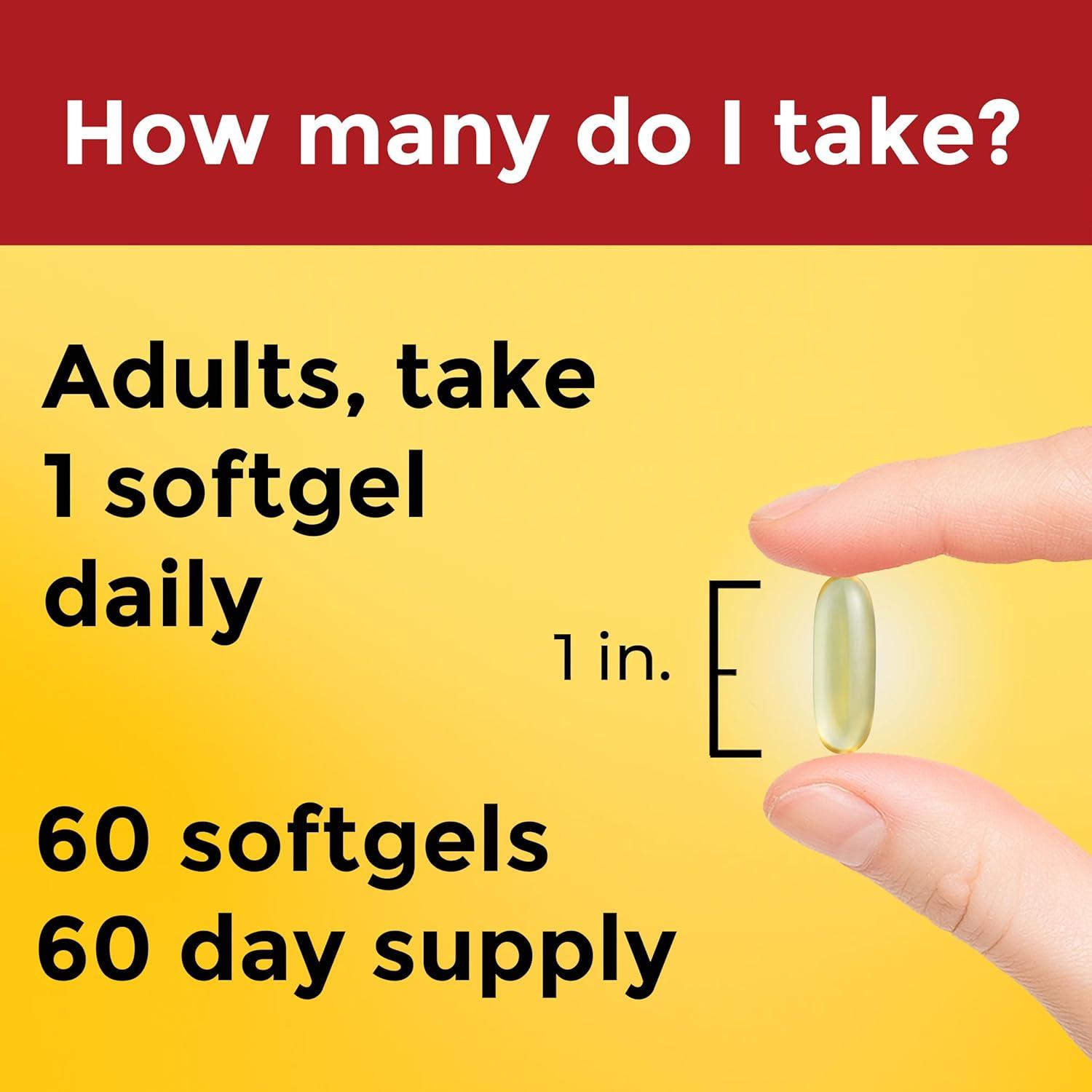 Nature Made Omega 3 Aceite de Pescado y Algas 1200mg 60 Gelatinas