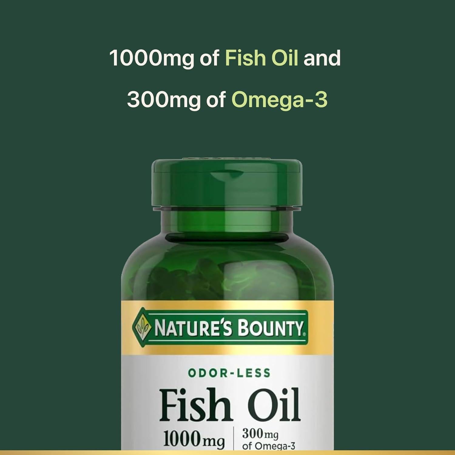 Aceite de Pescado Nature's Bounty 1000 mg Omega-3 220 Cápsulas