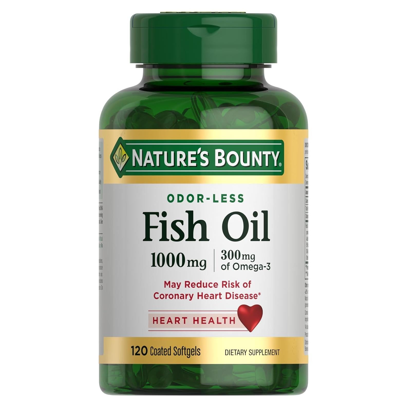 Aceite de Pescado Nature's Bounty 1000mg Omega-3 120 Cápsulas
