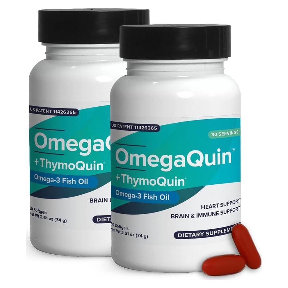 OmegaQuin Suplemento Omega-3 y Timoquinona 60 Cápsulas