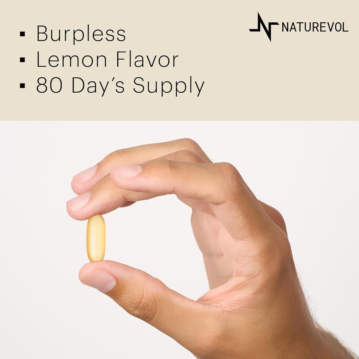 Aceite de Pescado Omega 3 Naturevol 4200mg Limón 240 Gelatinas