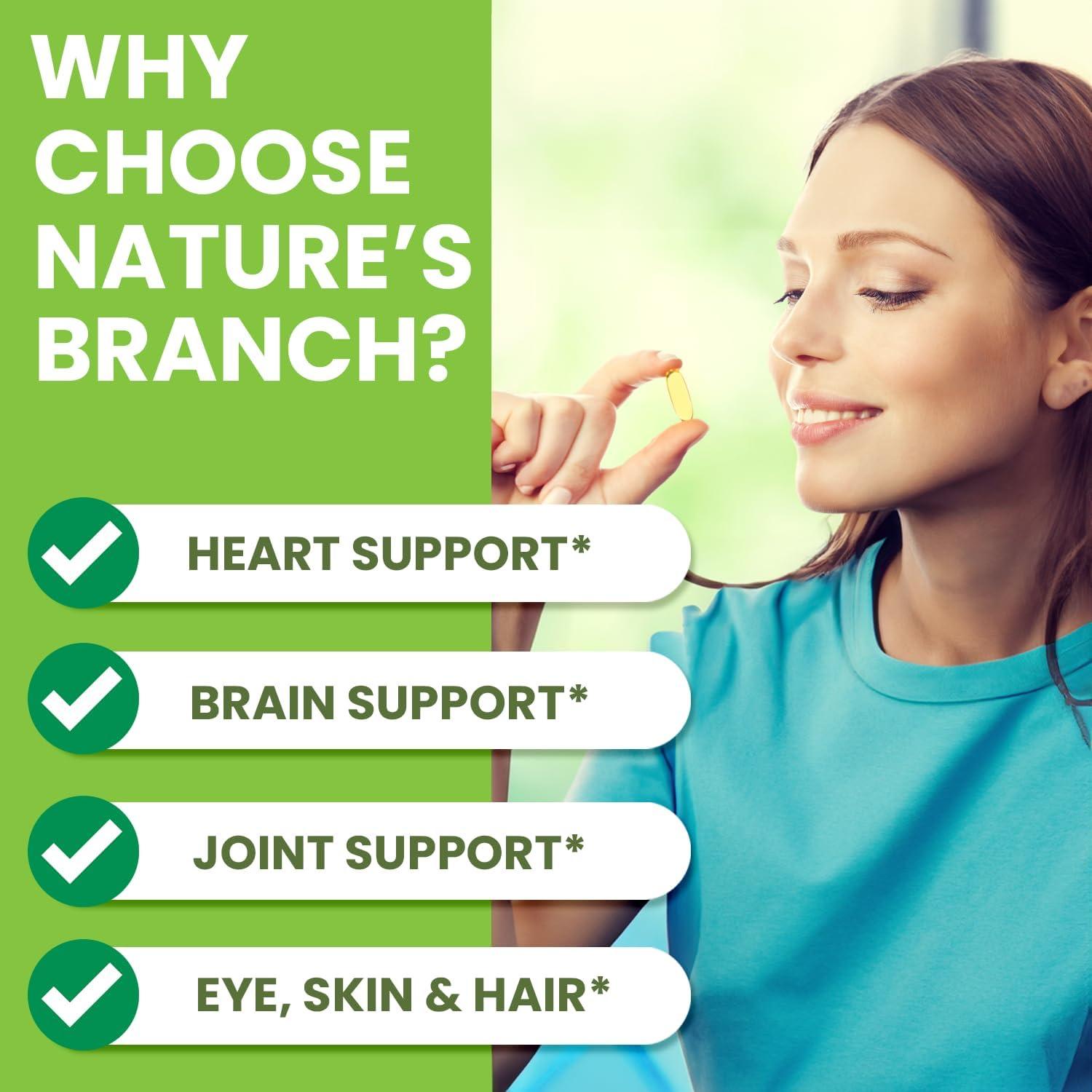 Cápsulas de Aceite de Pescado Omega 3 Nature's Branch 180 Unidades