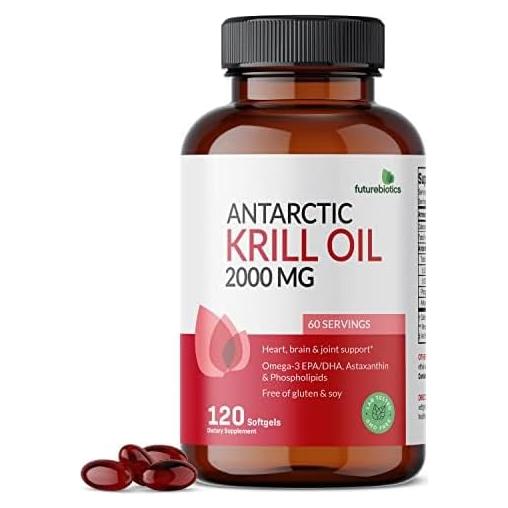 Aceite de Kril Antártico Futurebiotics 2000mg Omega-3 120 Softgels
