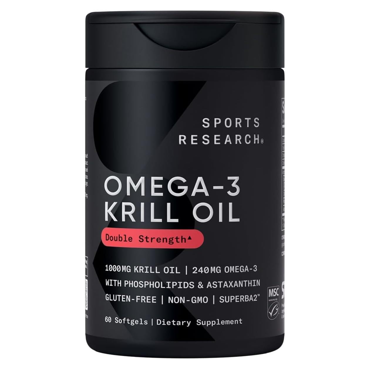 Aceite de Krill Antártico Omega 3 1000mg Sports Research - 60 Cápsulas