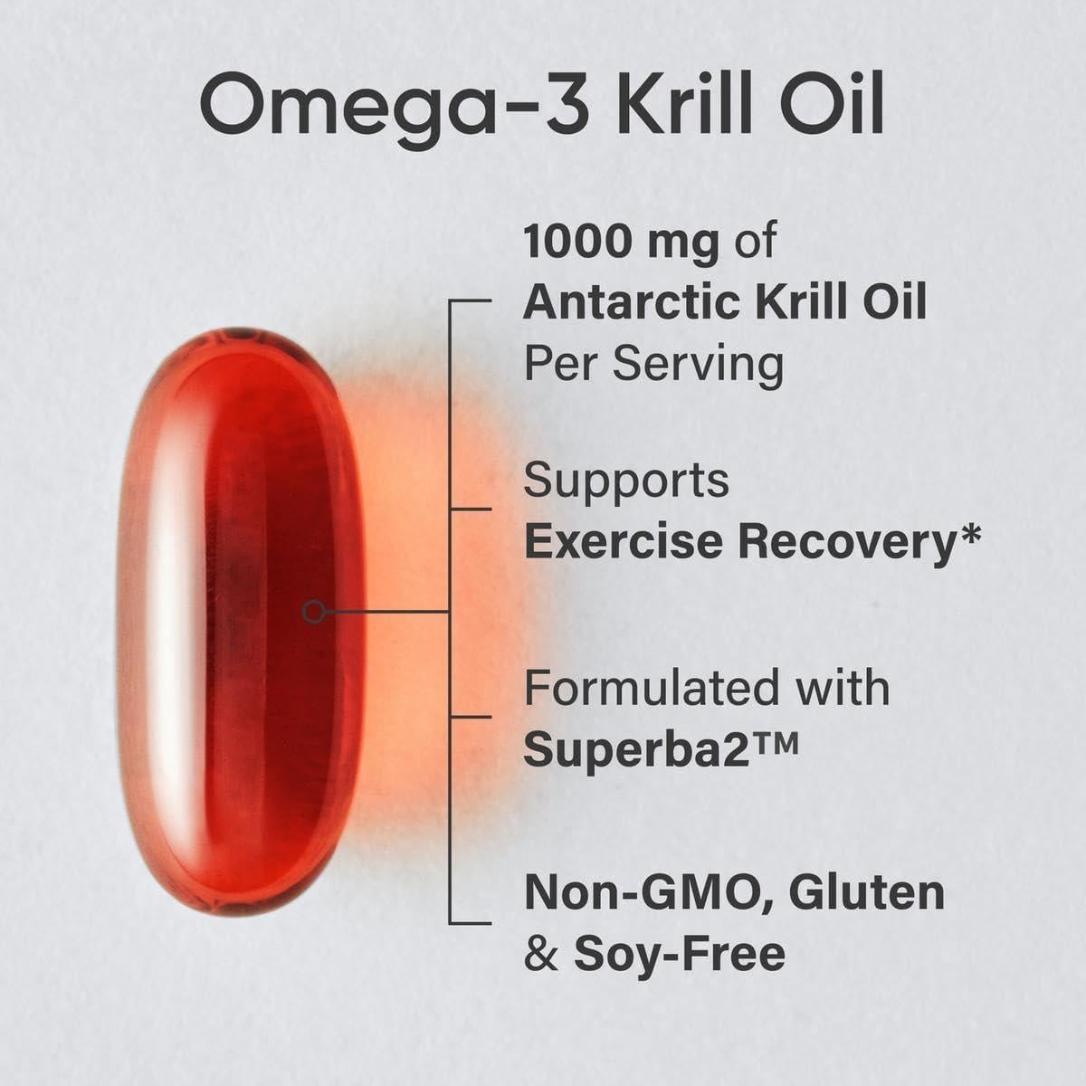 Aceite de Krill Antártico Omega 3 1000mg Sports Research - 60 Cápsulas