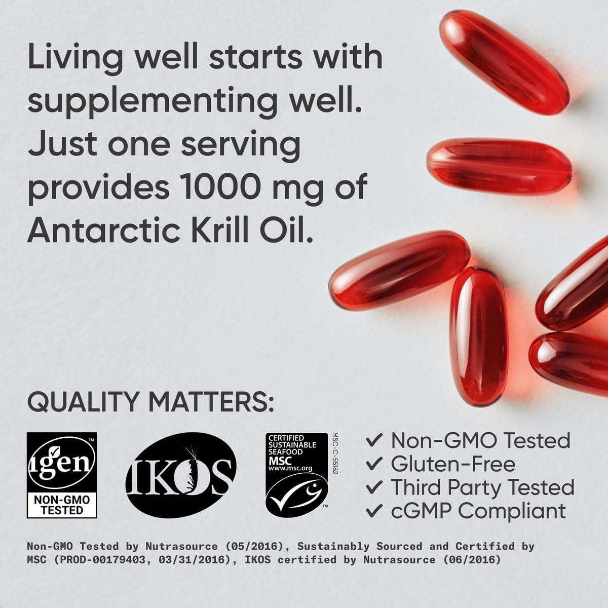 Aceite de Krill Antártico Omega 3 1000mg Sports Research - 60 Cápsulas