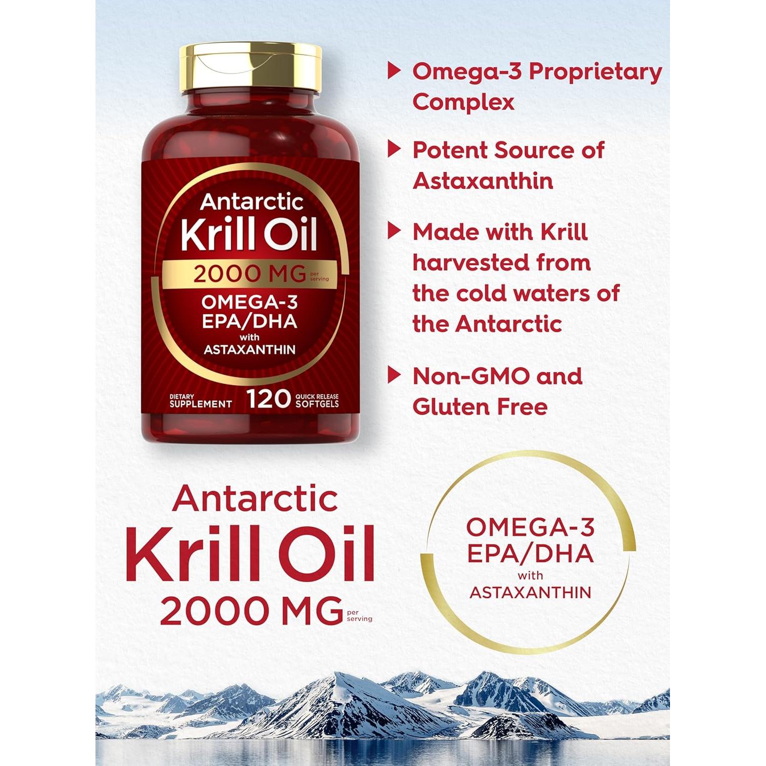 Carlyle Aceite de Kril Antártico 2000 mg 120 Softgels Omega-3