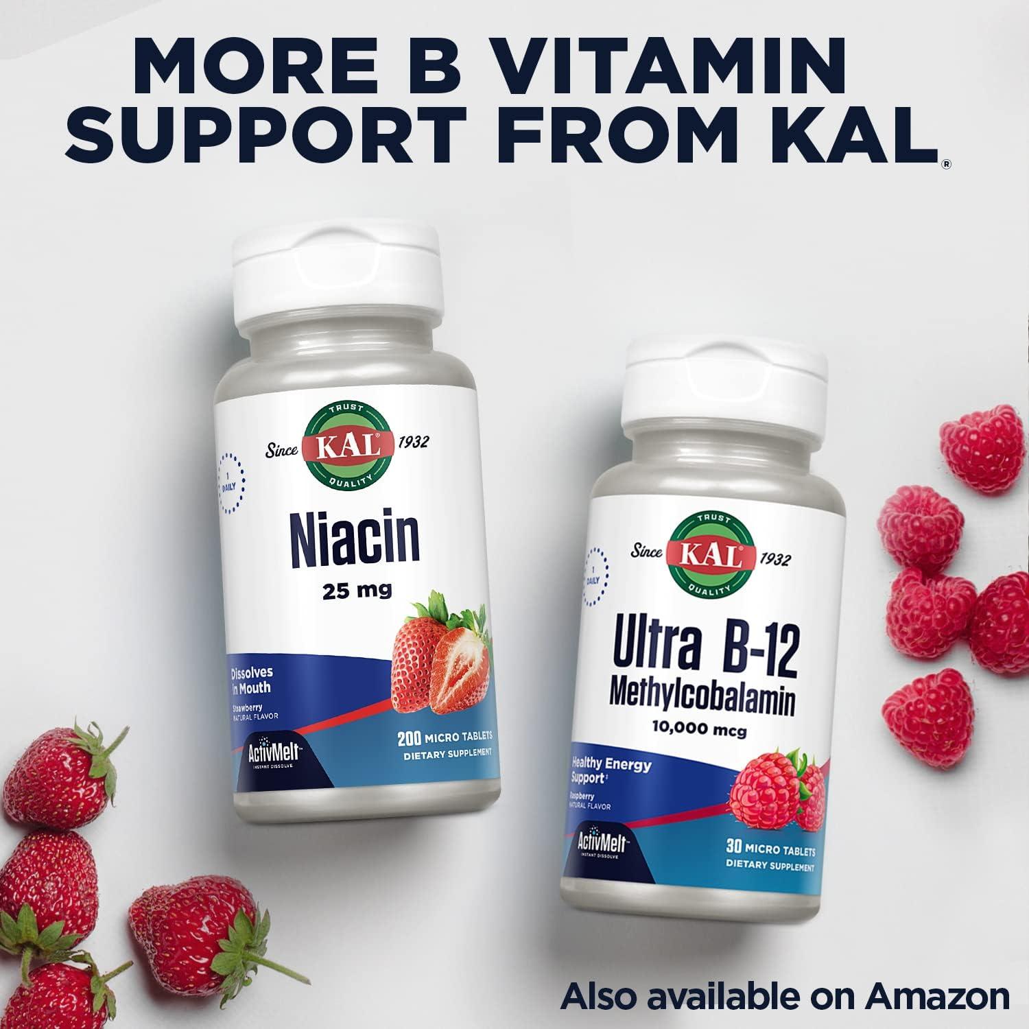 KAL Vitamina B12 Metilcobalamina 1000mcg 120 Microtabletas