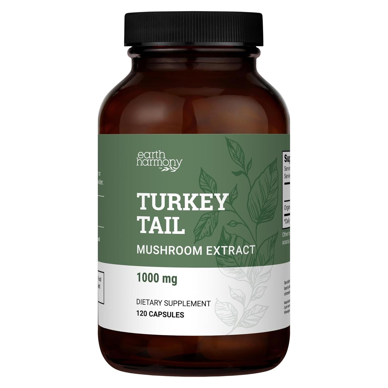 Cápsulas de Hongo Cola de Pavo Orgánico Earth Harmony 1200mg