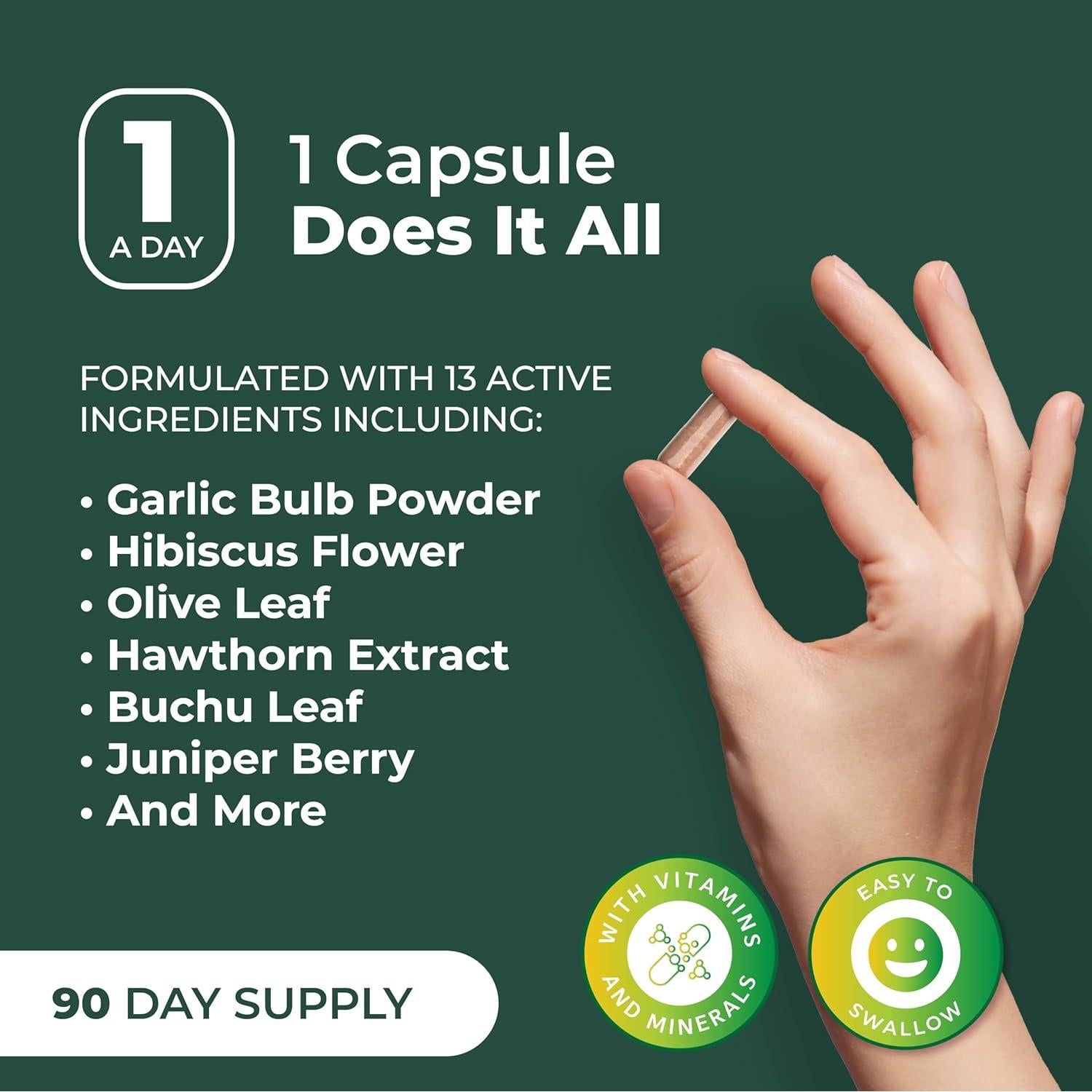 Suplemento de Presión Arterial PurePremium 90 Cápsulas Baya de Espino