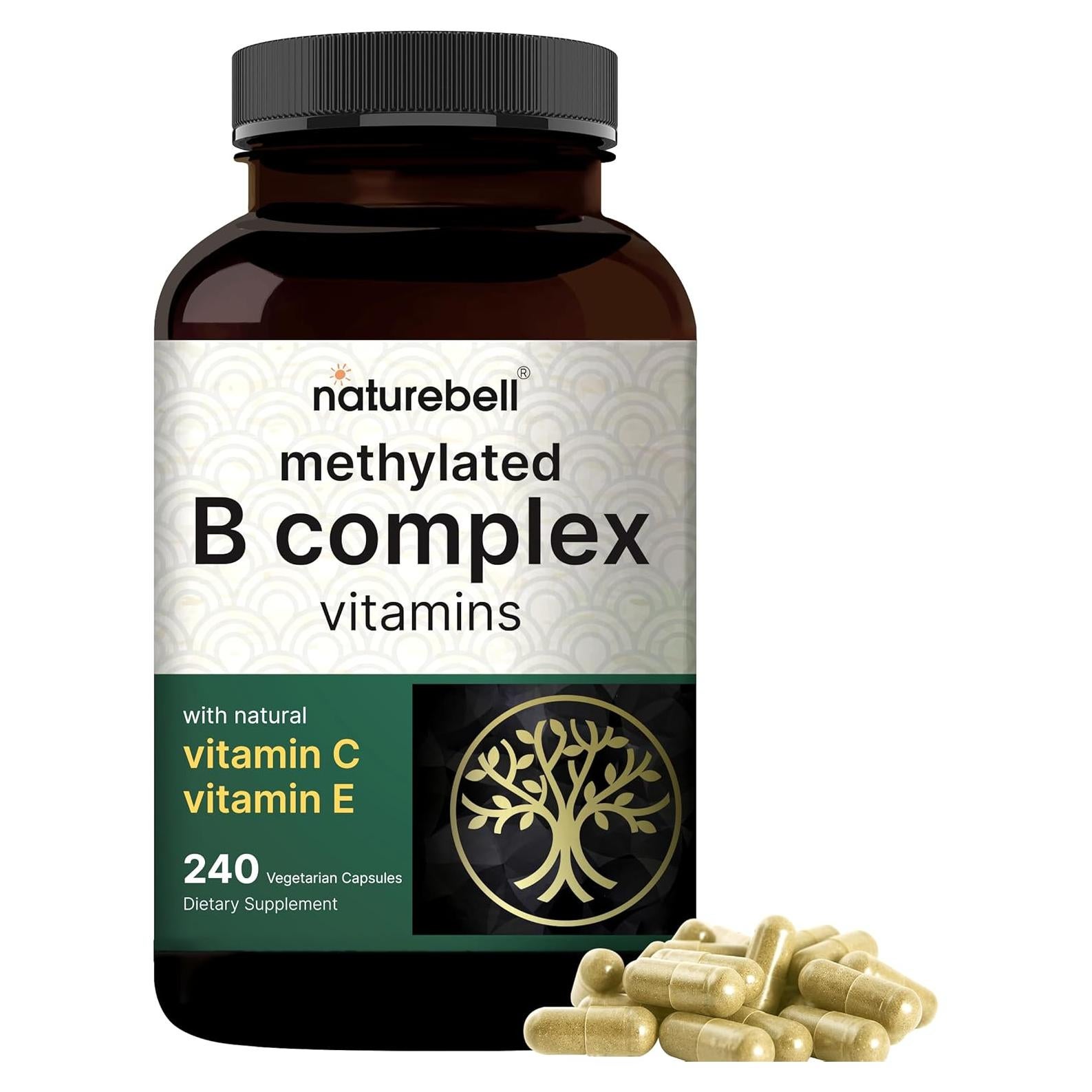 Vitaminas B Complejo Metiladas NatureBell 240 Cápsulas Veg.